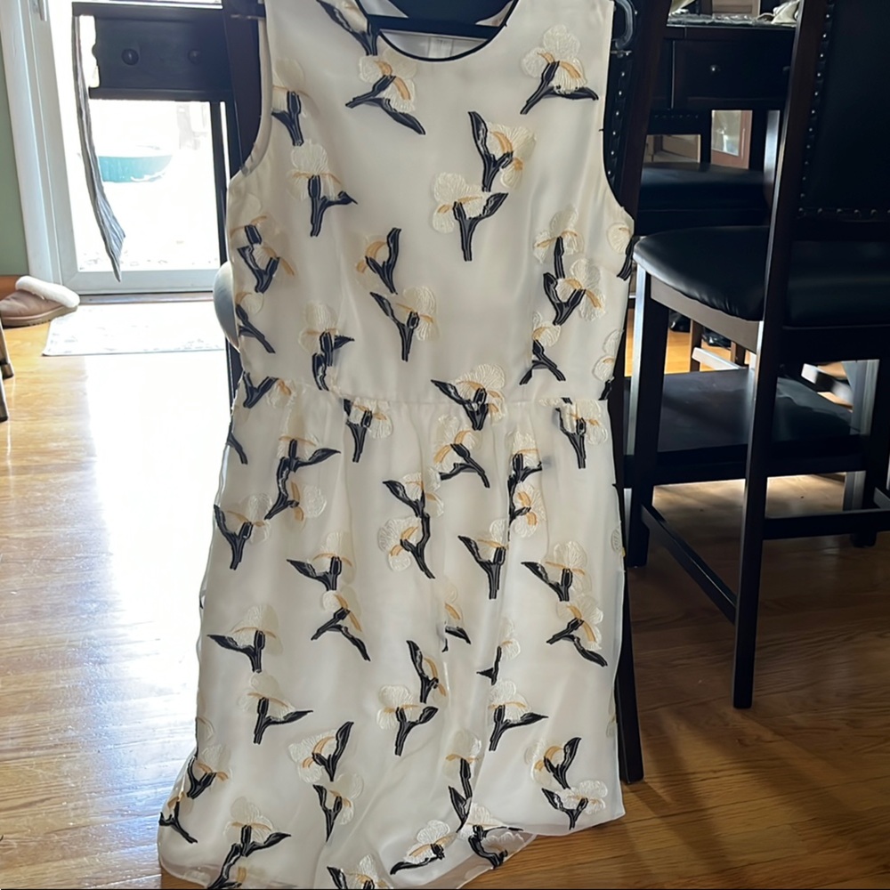 Silk Print Sleeveless Dress